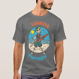 Lisboa Portugal Skeleton Souvenir Reminder T-Shirt