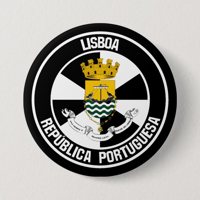 Lisboa Round Emblem 7.5 Cm Round Badge (Front)