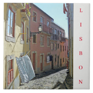 Lisbon Alfama District ceramic tile