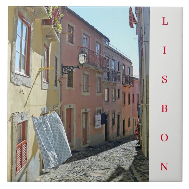 Lisbon Alfama District ceramic tile (Front)
