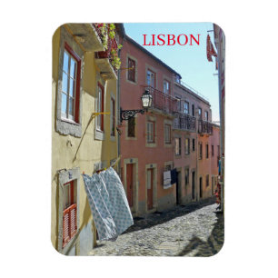 Lisbon Alfama street fridge magnet
