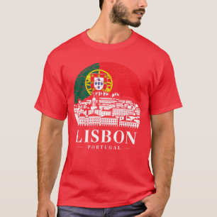 Lisbon City Portugal Flag funny T-Shirt
