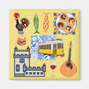 Lisbon City Symbols Magnet