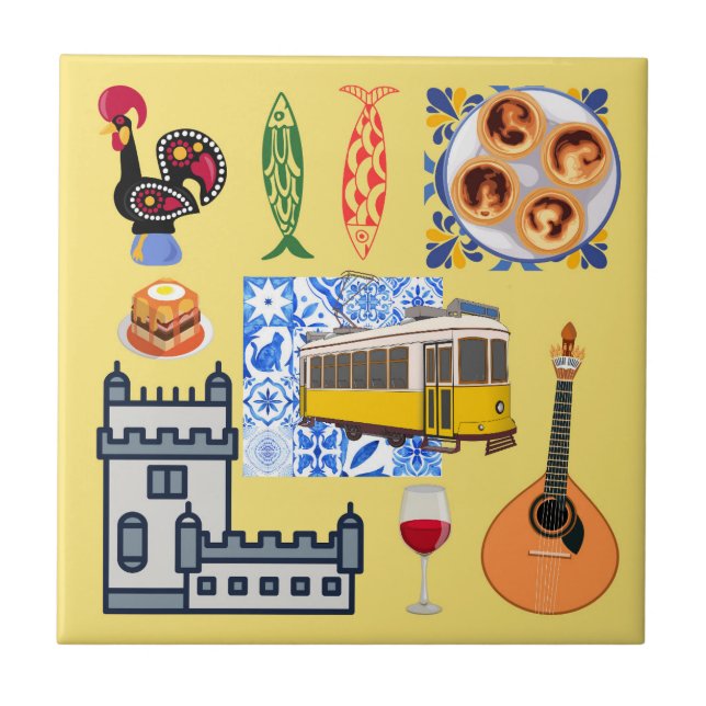  Lisbon City Symbols Tile (Front)