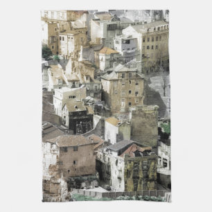 LISBON CITYSCAPE (VIEW FROM ST JORGE'S CASTLE) TEA TOWEL