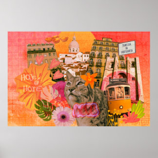 Lisbon collage Print, Value Poster Paper (Matte)