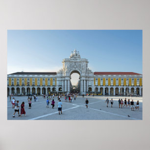 Lisbon. Commerce Square. Poster