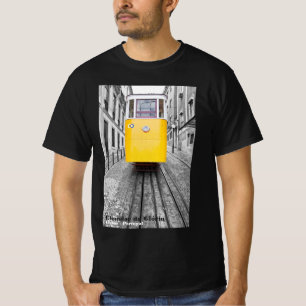 Lisbon Elevador da Gloria Yellow Tram. B/W Photo T-Shirt