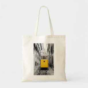 Lisbon Elevator Vintage Ascensores de Lisboa Retro Tote Bag