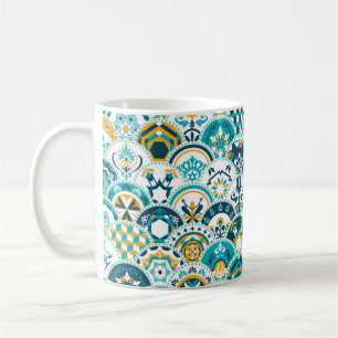 Lisbon geometric Azulejo tile pattern, Portuguese  Coffee Mug