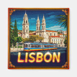 🧲 Lisbon Historic District Travel Memory Magnet