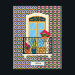 Lisbon house window with plants and tiles postcard<br><div class="desc">Those who visit Lisbon, Portugal’s capital, are not indifferent to the typical facades of the houses lined up in many of the city's streets. Many have exquisite wrought-iron balconies and delightful, colourful painted wooden shutters in windows and doors. A prominent feature of these houses is the traditional use of tiles,...</div>