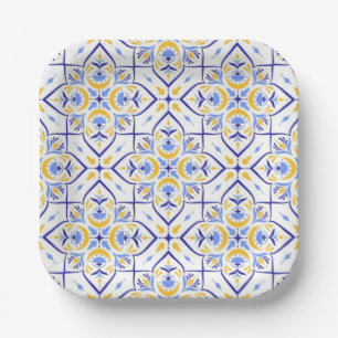 Lisbon Jardin Botanical Mediterranean Luxury Paper Plate