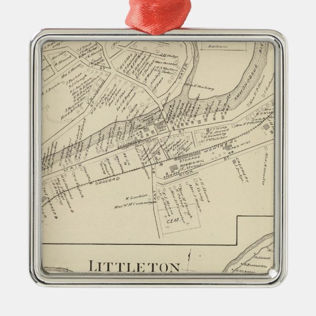 Lisbon, Littleton Metal Tree Decoration (Front)