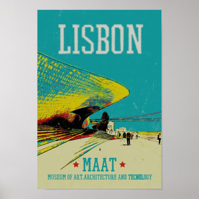 Lisbon MAAT museum illustration Portugal Poster (Front)