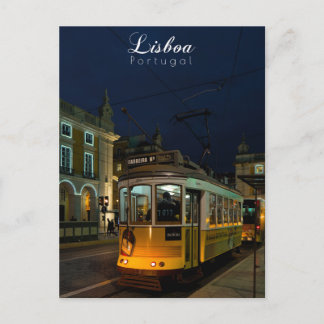 Lisbon Nights - Travel Art Postcard