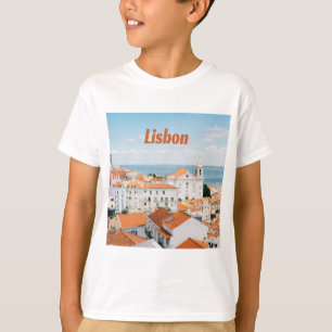 Lisbon Portugal Atlantic beaches Red Roofs T-Shirt