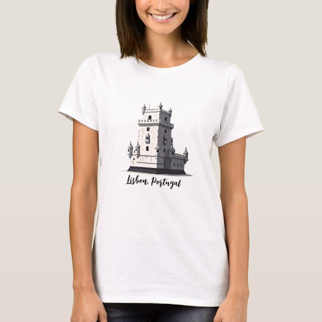Lisbon Portugal Belém tower T-Shirt (Front)