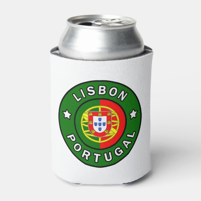 Lisbon Portugal Can Cooler (Can Front)