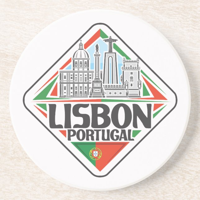 Lisbon Portugal Coaster (Front)