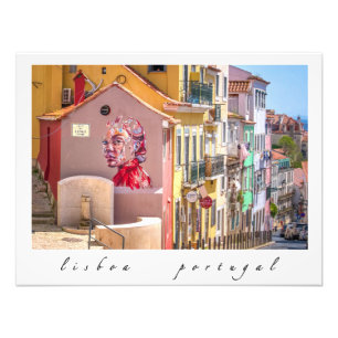 Lisbon, Portugal, Colourful Mural, Photo Print