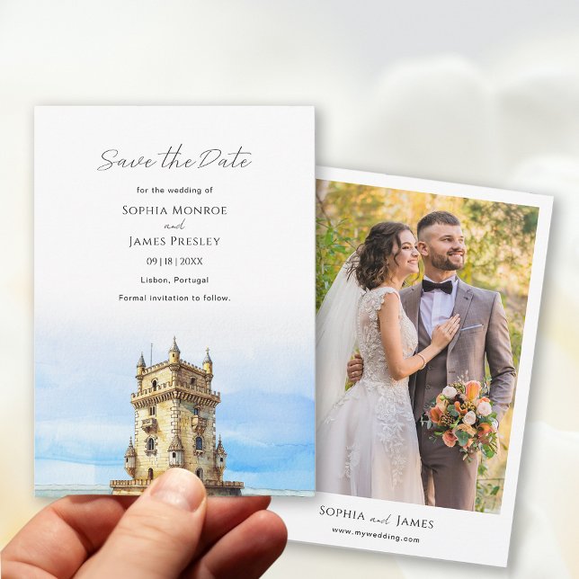 Lisbon Portugal Destination Wedding Save The Date (Lisbon Portugal Destination Wedding Save The Date)