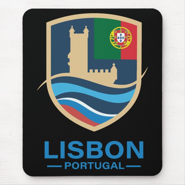 Lisbon Portugal Europe Mouse Mat (Front)
