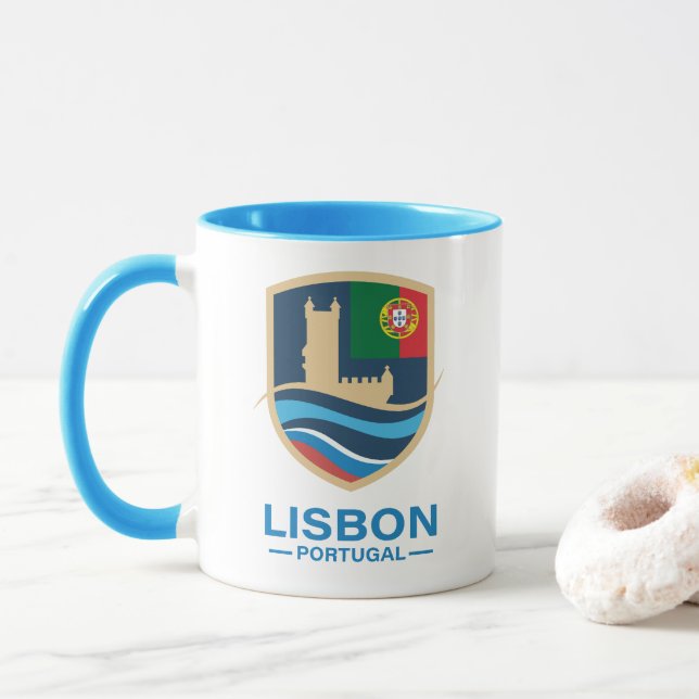 Lisbon Portugal Europe Mug (With Donut)
