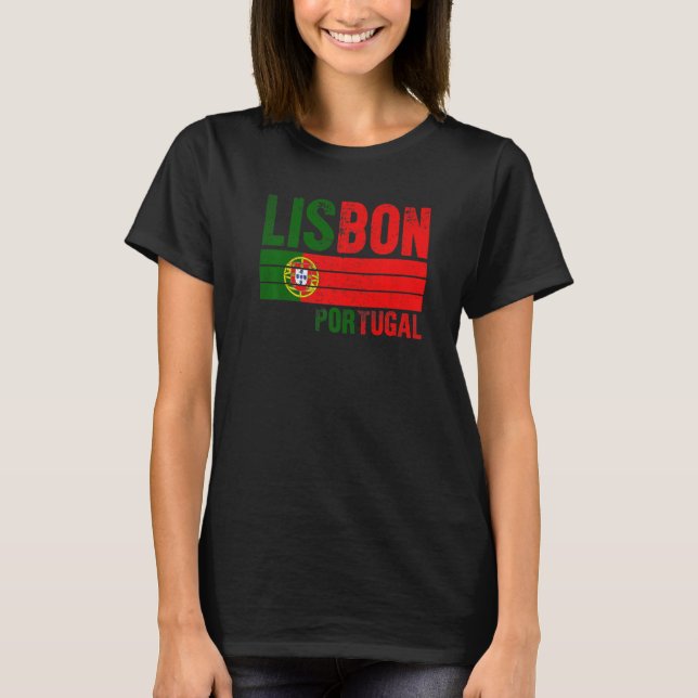Lisbon Portugal Flag Portuguese Mens Womens Kids T-Shirt (Front)