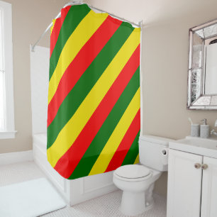 Lisbon, Portugal Flag Stripes Shower Curtain