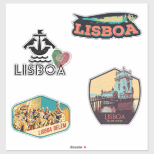 Lisbon Portugal illustration pack Sticker