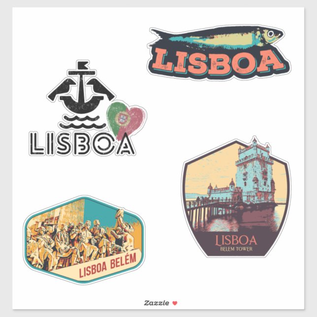Lisbon Portugal illustration pack Sticker (Sheet)