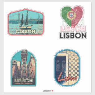 Lisbon Portugal illustration pack Sticker
