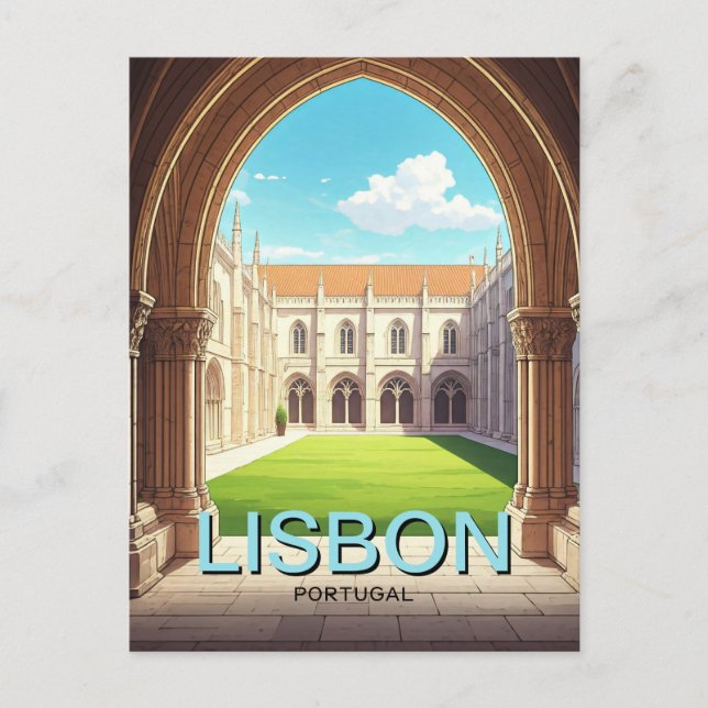 Lisbon Portugal Jerónimos Monastery Postcard (Front)