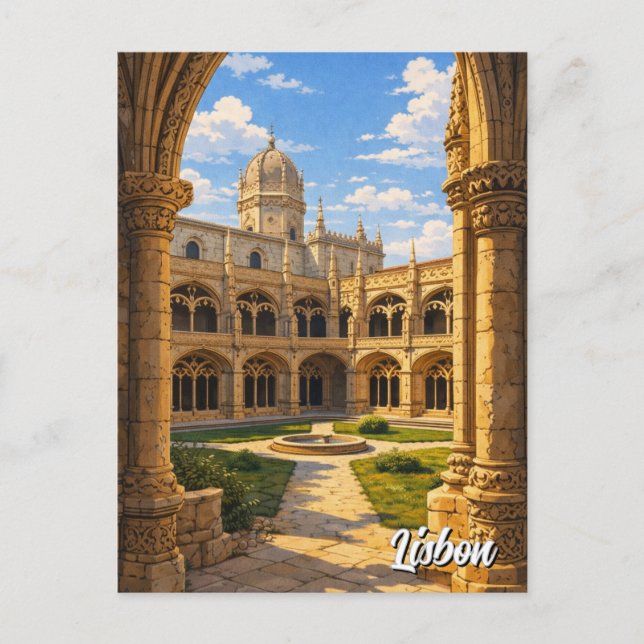 Lisbon Portugal Jerónimos Monastery Postcard (Front)