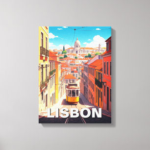 Lisbon Portugal Pantheon Alfama Anime Canvas Print