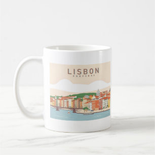 Lisbon Portugal Pastel Travel Design Coffee Mug