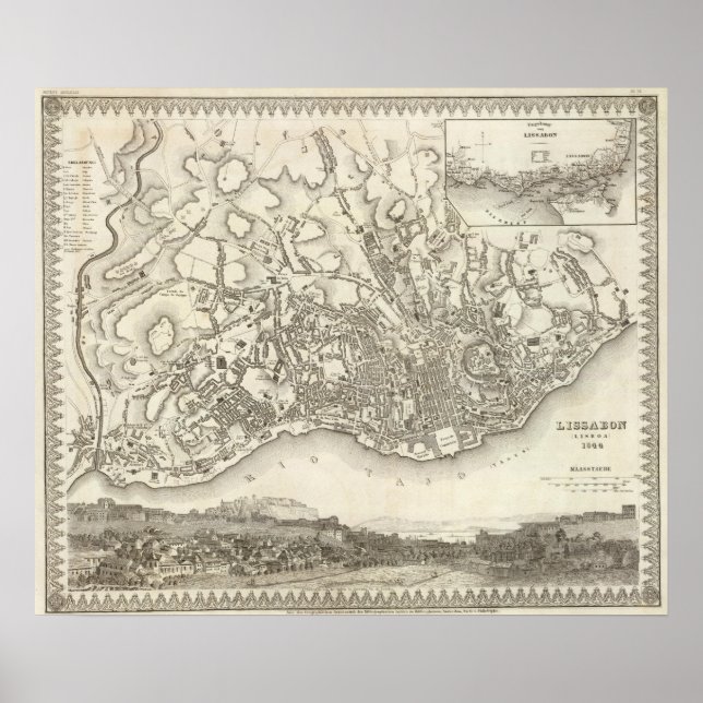 Lisbon, Portugal Poster (Front)