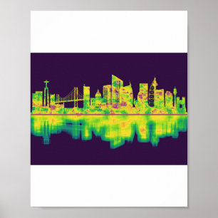 Lisbon Portugal Skyline Poster