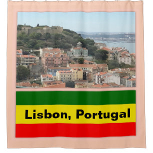 Lisbon, Portugal Skyline  Shower Curtain