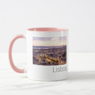 Lisbon Portugal Sunset Skyline Cityscape Souvenir Mug