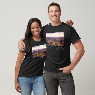 Lisbon Portugal Sunset Skyline Cityscape Souvenir T-Shirt