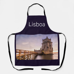 Lisbon Portugal Torre de Belém Sunset Holiday Apron