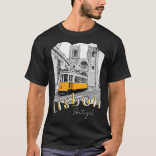 Lisbon Portugal Tram Portuguese Souvenirs Lisboa L T-Shirt