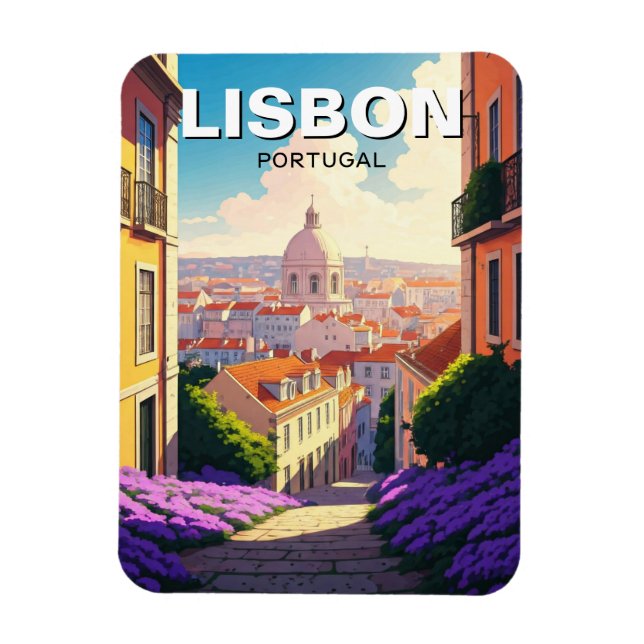 Lisbon Portugal Travel Alfama National Pantheon  Magnet (Vertical)