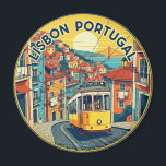 Lisbon Portugal Travel Alfama National Pantheon Magnet<br><div class="desc">Lisbon Portugal is famous for its yellow trams and purple flowers. One of the most beautiful cities in the world. The steep streets of Alfama, one of Lisbon’s oldest areas, are lined with shops selling traditional crafts and cafes.</div>