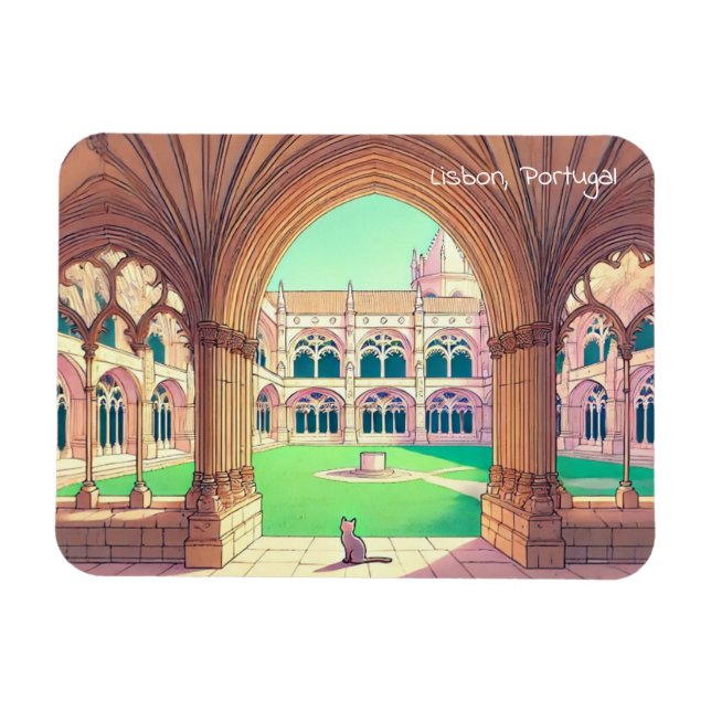 Lisbon Portugal Travel Jeronimos Monastery Magnet (Horizontal)