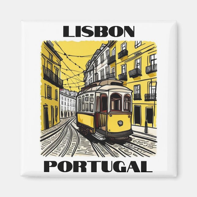 Lisbon , Portugal - Travel - Magnet (Front)