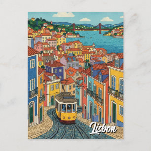 Lisbon Portugal Travel  Postcard