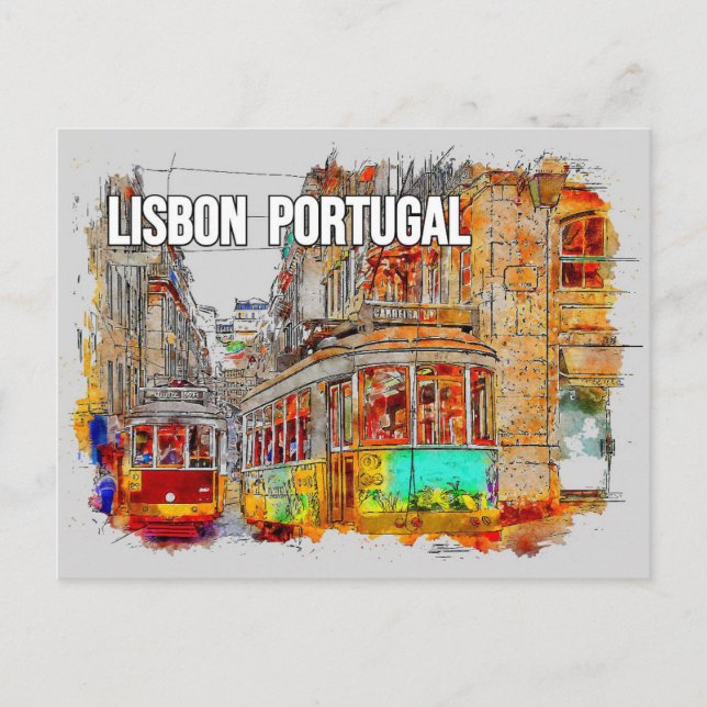 Lisbon, Portugal Travel Postcard (Front)